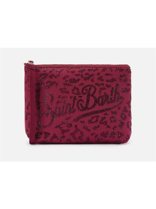 Pochette Aline in scuba con stampa leopardata e strass applicati MC2 SAINT BARTH | ALI0032/00269L